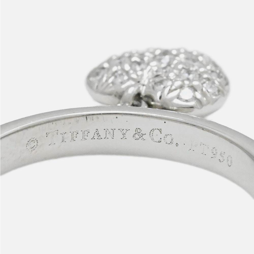 Tiffany & Co Diamond Heart Ring Pt950 ring size 5.5